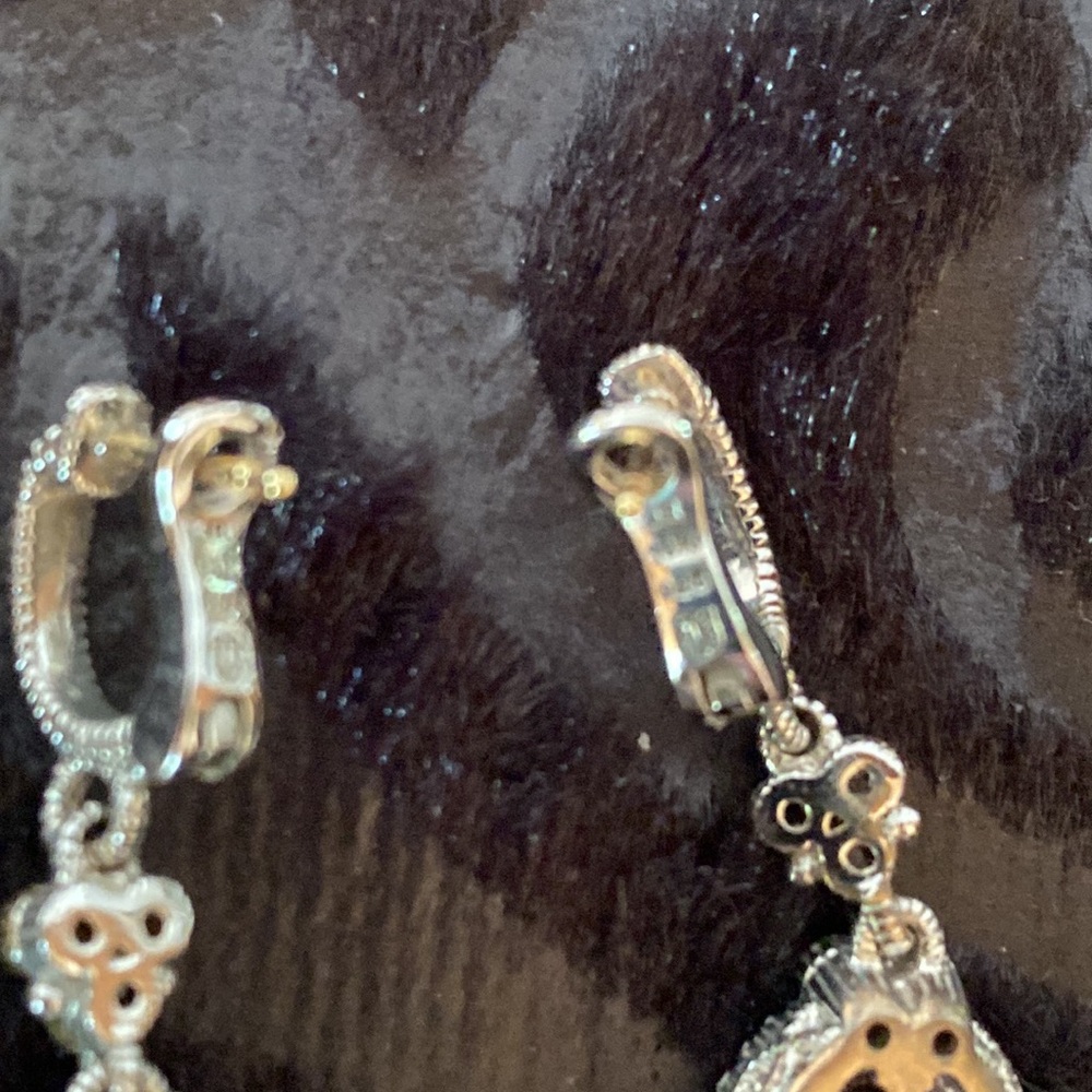 Beautiful π» Judith Ripka Aquamarine Crystal Drop Earrings - Picture 4 of 5